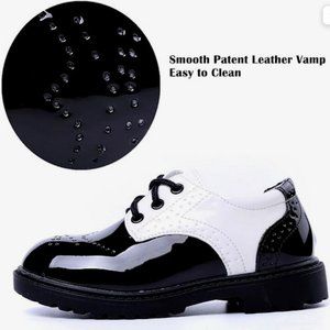 NIB DADAWEN Children's Boy's Lace-Up School Uniform Shoes Comfort Oxford Dress